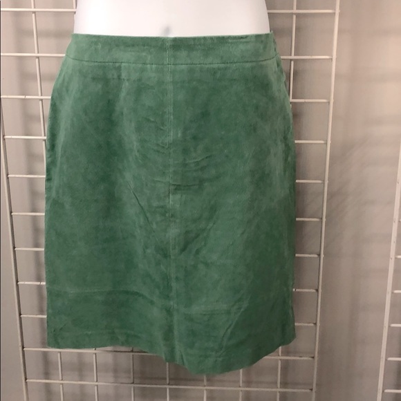 Dresses & Skirts - Green SUEDE leather skirt SZ14